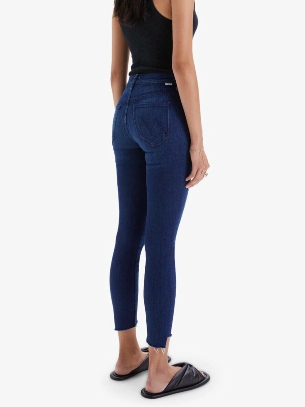 MOTHER The Stunner Zip Ankle Step Fray Jeans Size 28 - Picture 2 of 11
